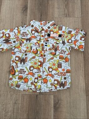Magellan Outdoors x Whataburger Boys Fishing Button Up Shirt Size 5/6